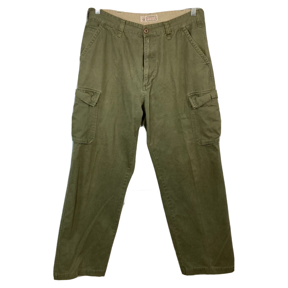 Arizona Pants Mens‎ Sz 36 Camo Green Vintage Cargo Pockets Cotton